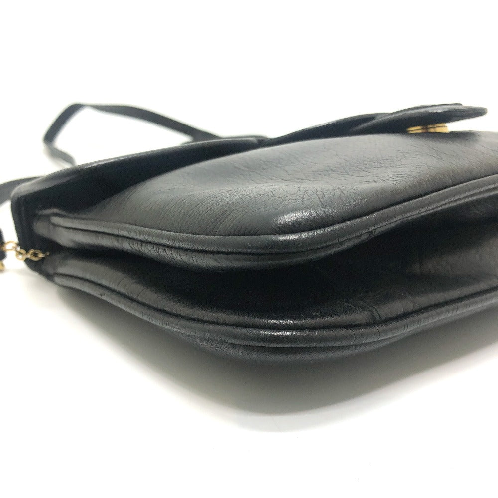 CELINE ロゴ 斜め掛け カバン 肩掛け バッグ ショルダーバッグ レザー レディース ブラック
