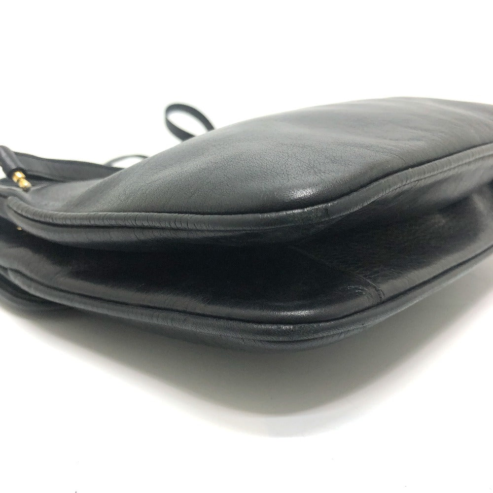 CELINE ロゴ 斜め掛け カバン 肩掛け バッグ ショルダーバッグ レザー レディース ブラック