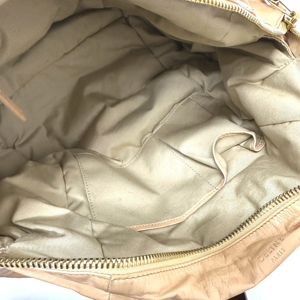 CELINE カバン 中綿 ショルダーバッグ ハンドバッグ レザー レディース ベージュ - brandshop-reference