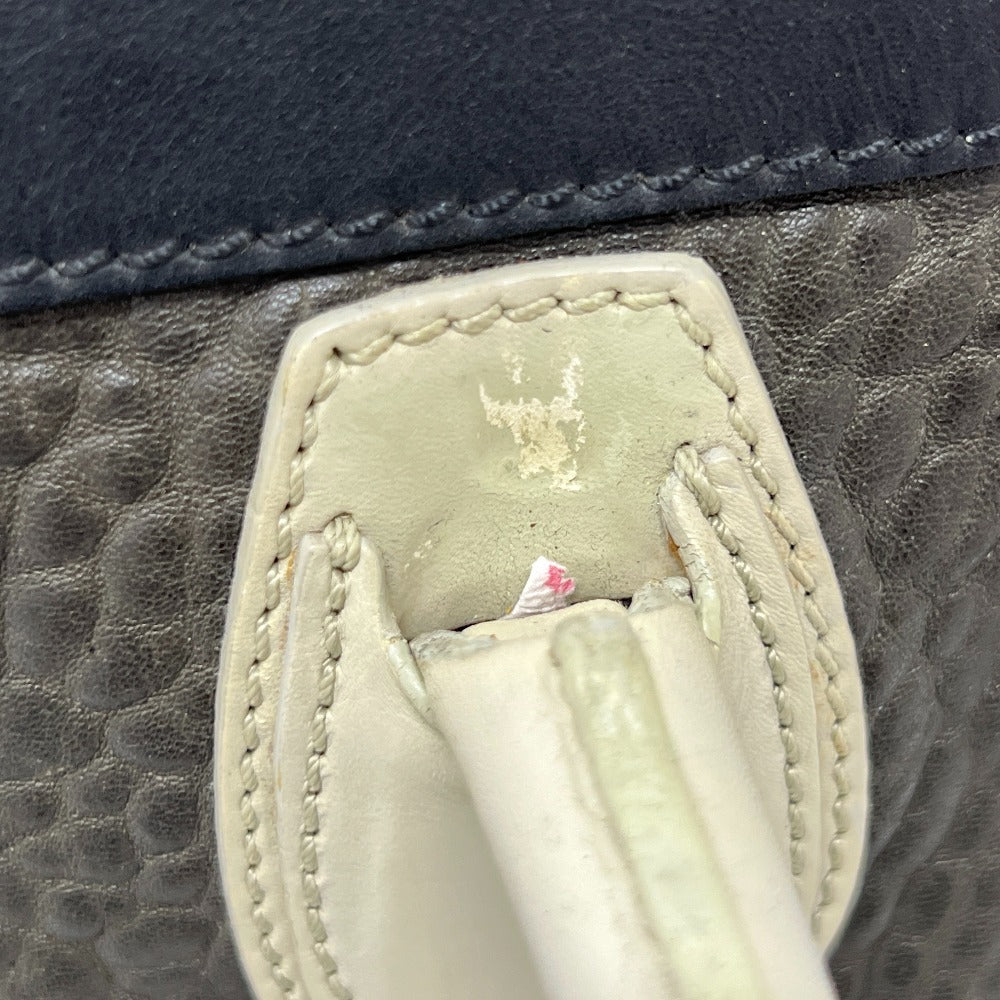 CELINE ラゲージ ミディアム カバン ハンドバッグ トートバッグ レザー レディース ブラック×グレー×ホワイト ブラック - brandshop-reference