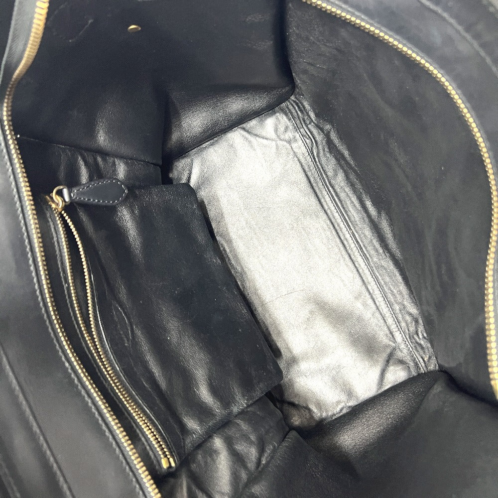 CELINE ラゲージ ミディアム カバン ハンドバッグ トートバッグ レザー レディース ブラック×グレー×ホワイト ブラック - brandshop-reference