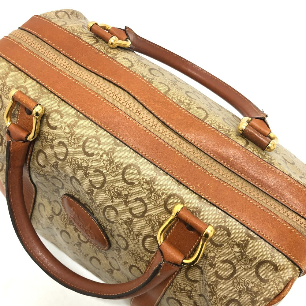 CELINE Old CELINE Macadampattern Bag Hand Bag Vintage Duffle Bag PVC/Leather Beige/Brown Used