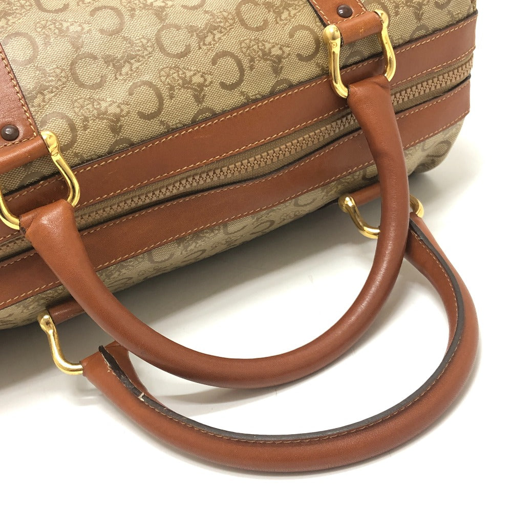 CELINE Old CELINE Macadampattern Bag Hand Bag Vintage Duffle Bag PVC/Leather Beige/Brown Used