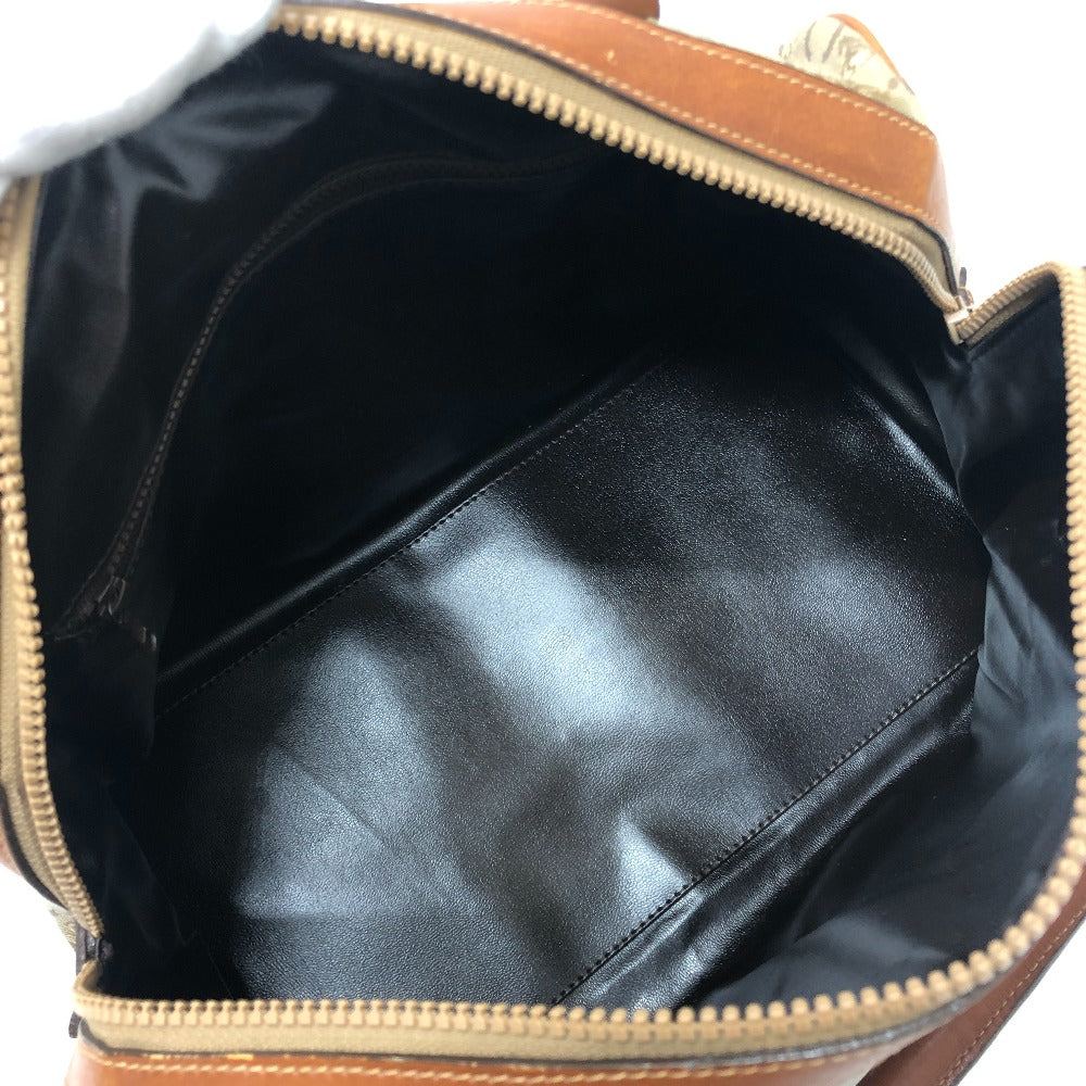 CELINE Old CELINE Macadampattern Bag Hand Bag Vintage Duffle Bag PVC/Leather Beige/Brown Used