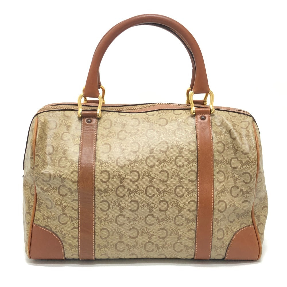 CELINE Old CELINE Macadampattern Bag Hand Bag Vintage Duffle Bag PVC/Leather Beige/Brown Used