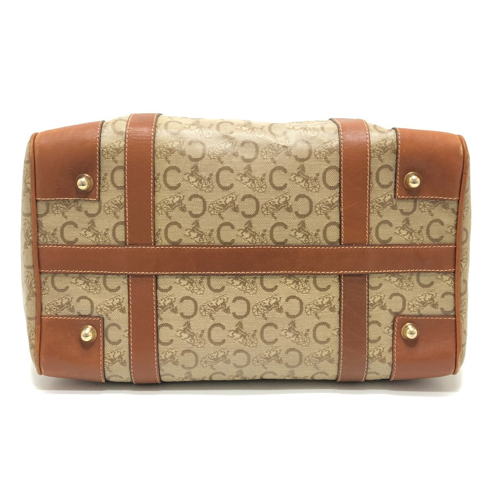 CELINE Old CELINE Macadampattern Bag Hand Bag Vintage Duffle Bag PVC/Leather Beige/Brown Used