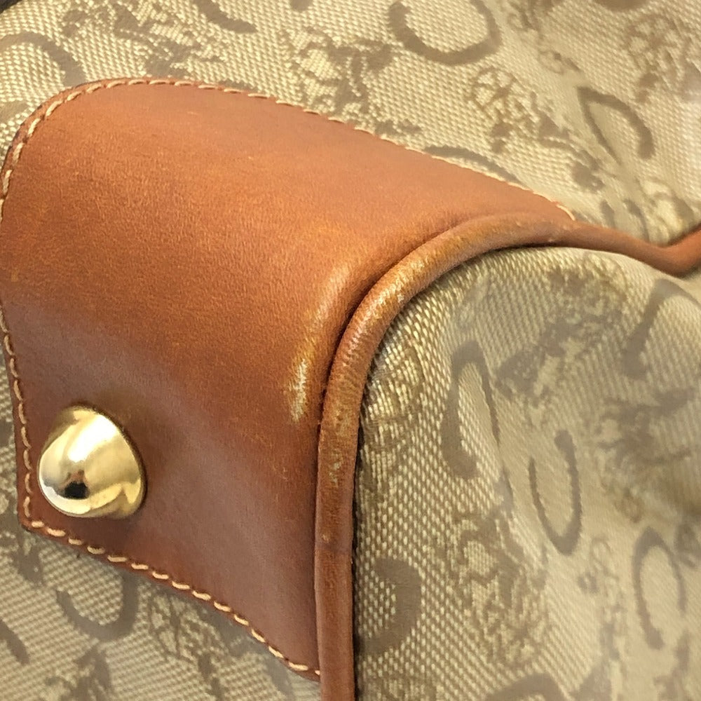 CELINE Old CELINE Macadampattern Bag Hand Bag Vintage Duffle Bag PVC/Leather Beige/Brown Used