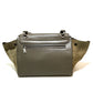 CELINE 2-Way Trapeze Shoulder Bag/Handbag in Suede/Leather, Charcoal Gray