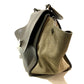 CELINE 2-Way Trapeze Shoulder Bag/Handbag in Suede/Leather, Charcoal Gray
