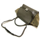 CELINE 2-Way Trapeze Shoulder Bag/Handbag in Suede/Leather, Charcoal Gray
