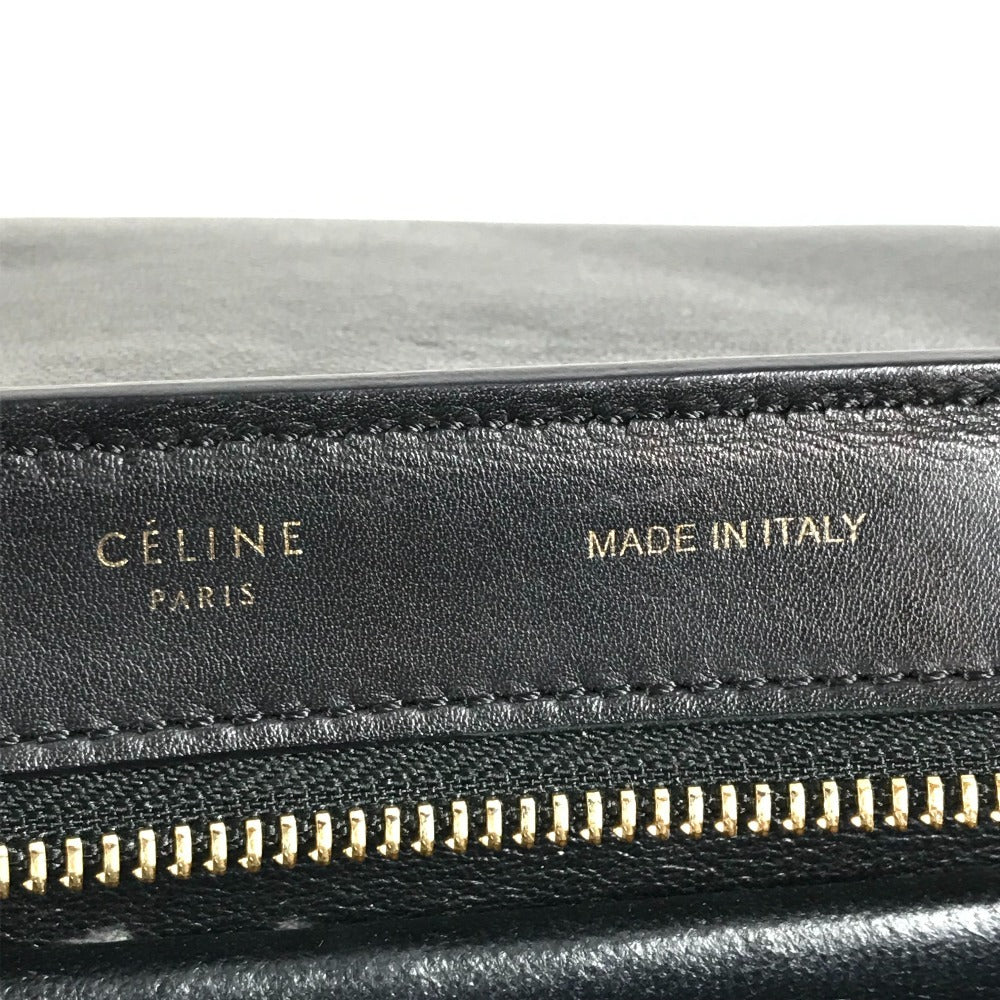 CELINE Trapeze Small 2WAY Bag Shoulder Bag Shoulder Tote Bag Handbag Leather/Harako Women's Black