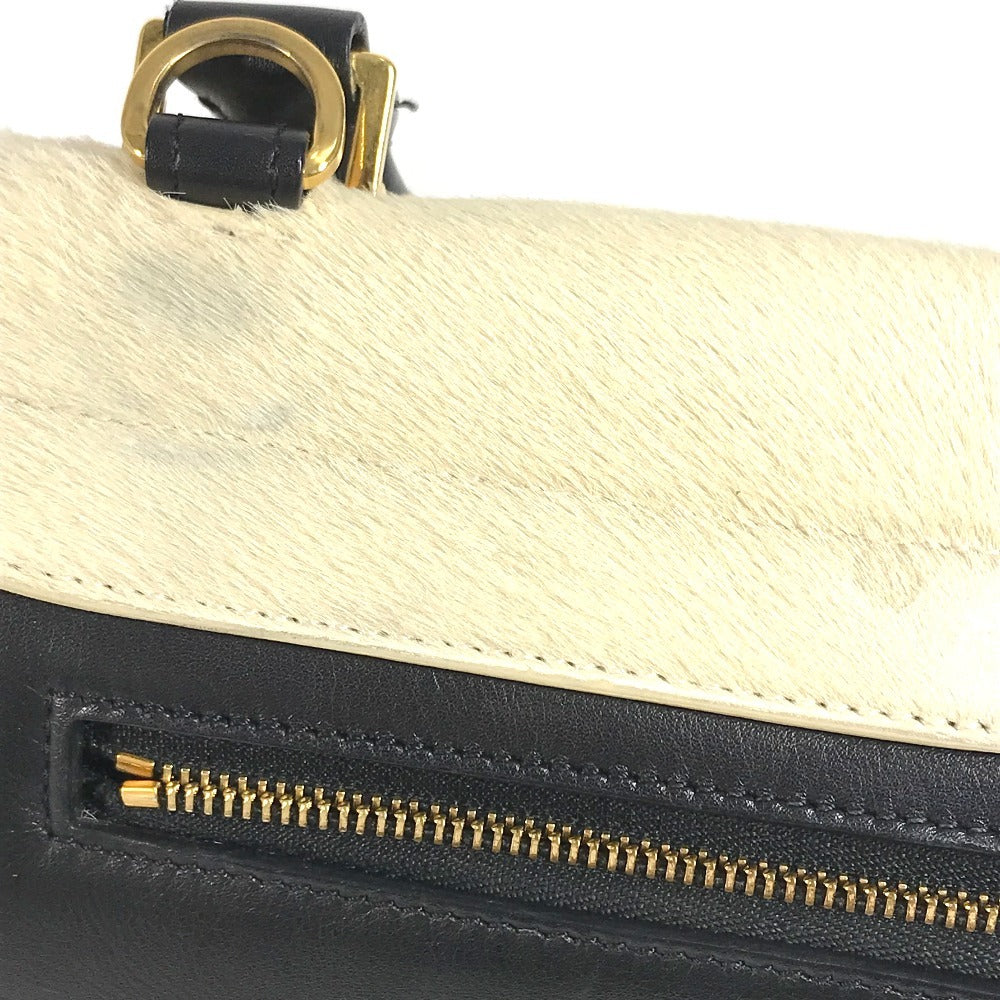 CELINE Trapeze Small 2WAY Bag Shoulder Bag Shoulder Tote Bag Handbag Leather/Harako Women's Black