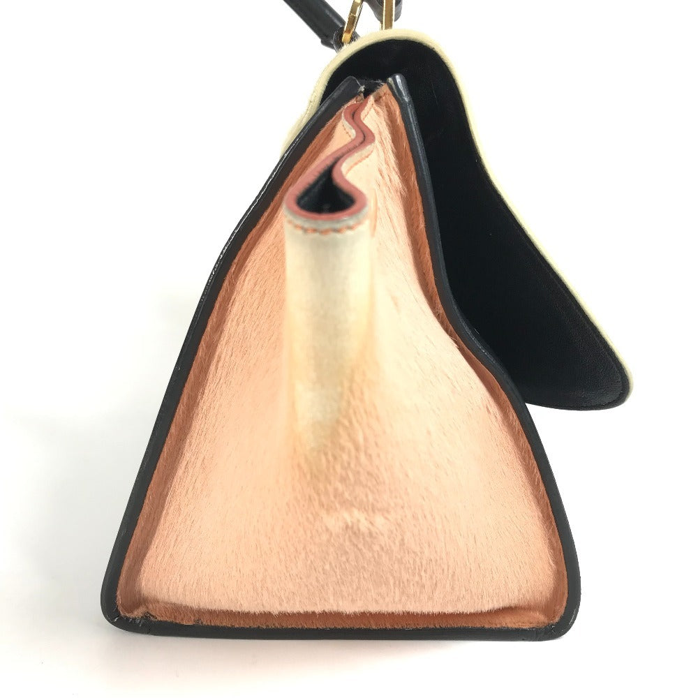 CELINE Trapeze Small 2WAY Bag Shoulder Bag Shoulder Tote Bag Handbag Leather/Harako Women's Black