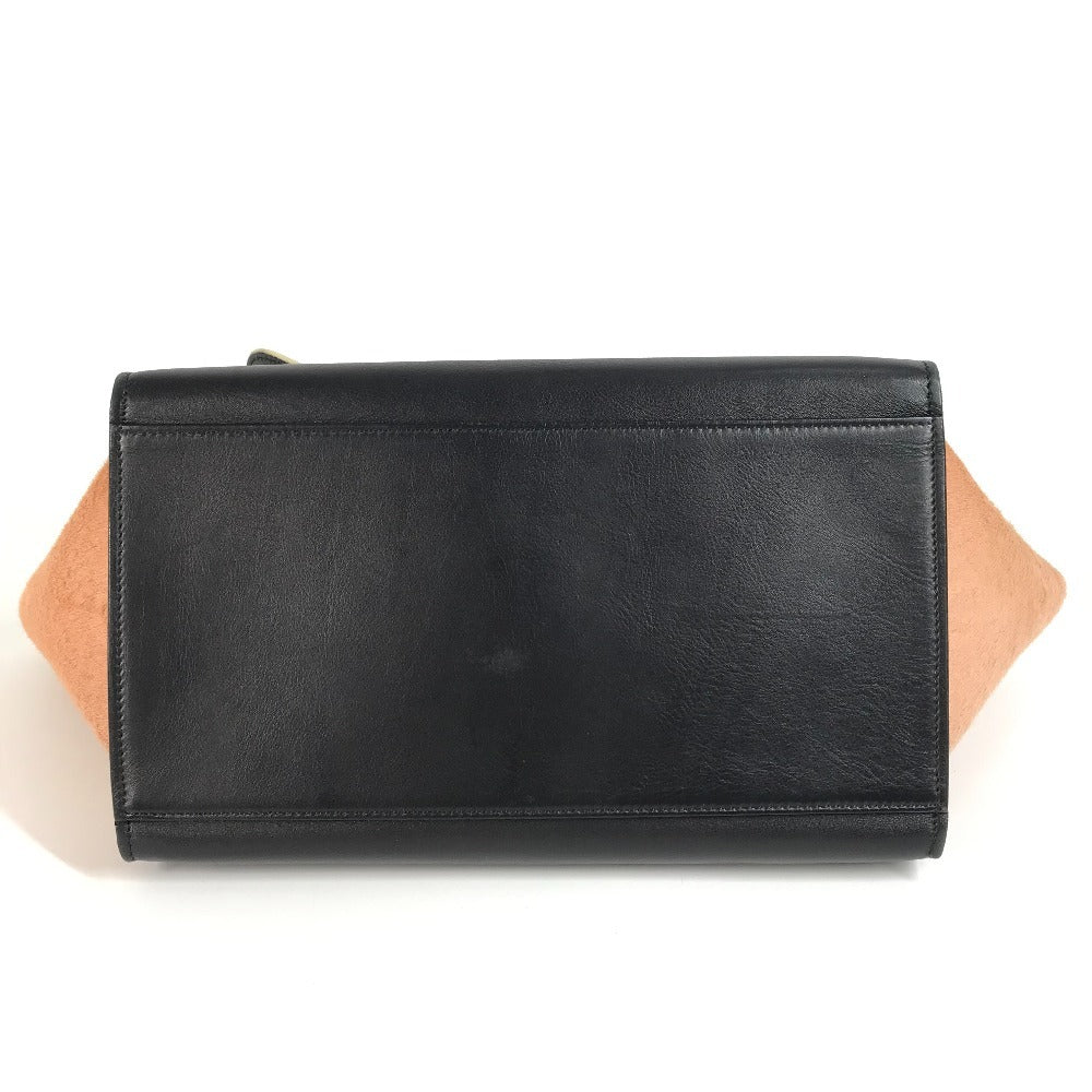 CELINE Trapeze Small 2WAY Bag Shoulder Bag Shoulder Tote Bag Handbag Leather/Harako Women's Black