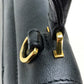 CELINE 2WAYハンドバッグ カバン トラペーズ ショルダーバッグ スエード/レザー レディース ブラック グレー×ブラック×オレンジ