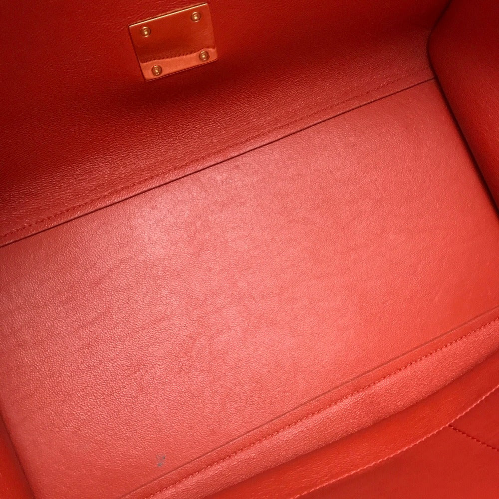 CELINE 2WAYハンドバッグ カバン トラペーズ ショルダーバッグ スエード/レザー レディース ブラック グレー×ブラック×オレンジ