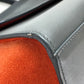 CELINE 2WAYハンドバッグ カバン トラペーズ ショルダーバッグ スエード/レザー レディース ブラック グレー×ブラック×オレンジ
