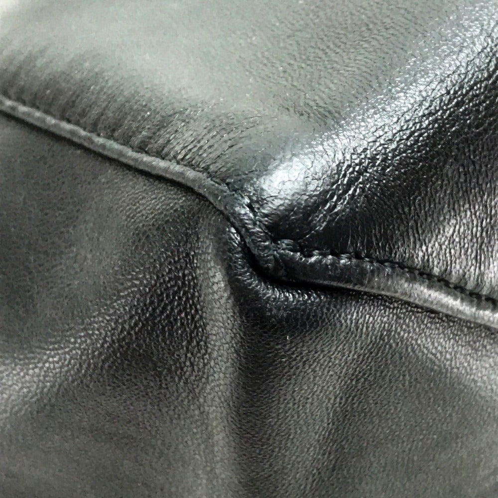 CELINE レオパード ホリゾンタル カバ カバン トートバッグ キャンバス/レザー レディース ブラック×ベージュ