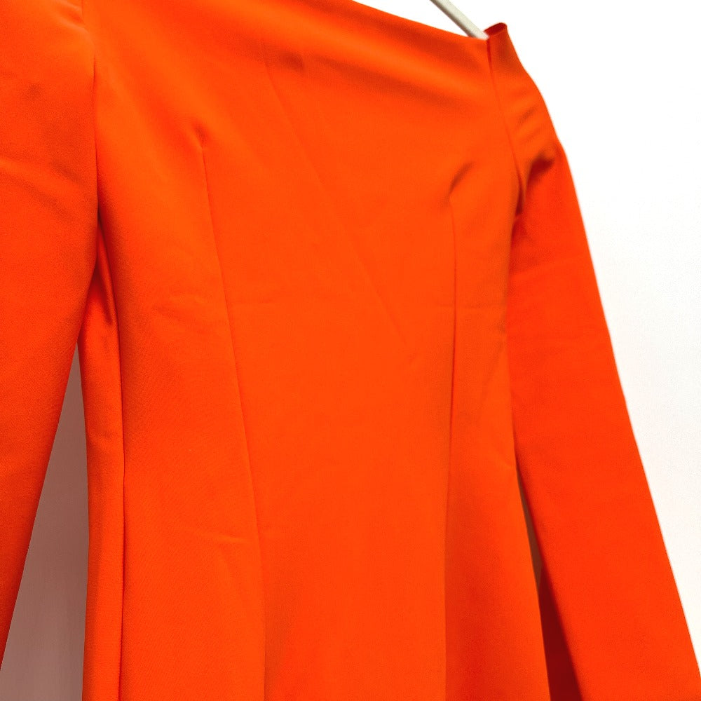 CHIARA BON アパレル 服 シア―スリーブ タイト ひざ丈 ワンピース ポリエステル レディース オレンジ