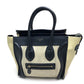 CELINE Micro Shopper Luggage Series Tote Bag, Leather, Women's, Beige/Black