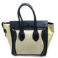 CELINE Micro Shopper Luggage Series Tote Bag, Leather, Women's, Beige/Black