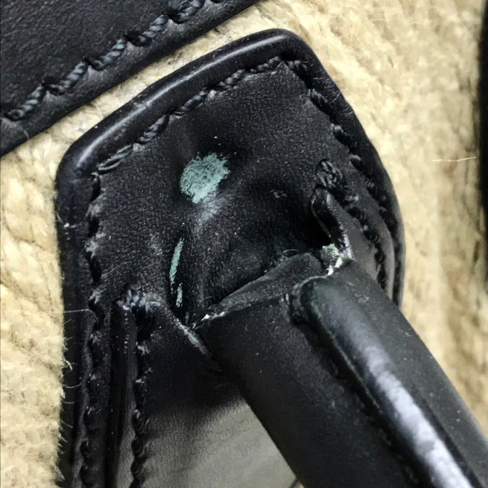 CELINE Micro Shopper Luggage Series Tote Bag, Leather, Women's, Beige/Black