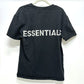 S.ESSENTIALS logo Apparel Clothing Crew Neck Tops Short sleeve T-shirt cotton Black Used