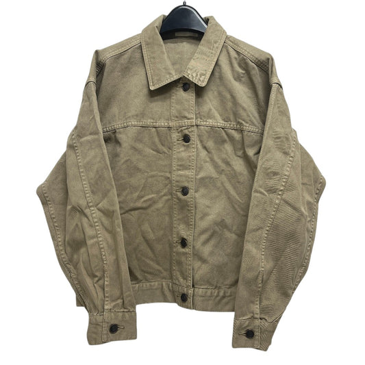 THE ROW Apparel Outerwear Long Sleeve Button Denim Jacket cotton khaki Used