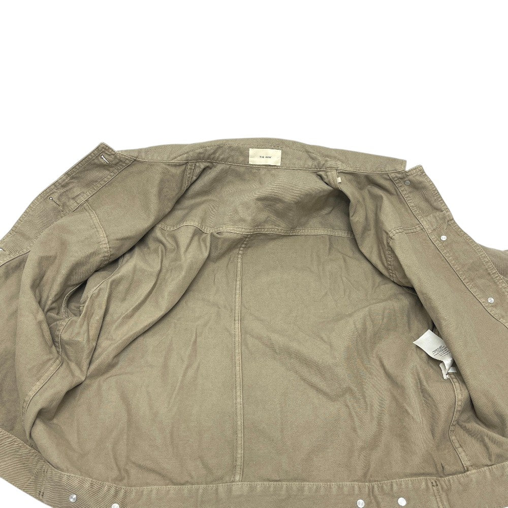 THE ROW Apparel Outerwear Long Sleeve Button Denim Jacket cotton khaki Used