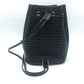 CELINE 188373BFI Small C Charm Drawstring Backpack in Leather, Women's, Black with Gold Hardware