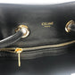 CELINE 188373BFI Small C Charm Drawstring Backpack in Leather, Women's, Black with Gold Hardware
