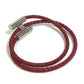 HERMES Tourni Tresse Braided Leather Bracelet with H Hardware, Unisex, Red-Brown