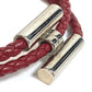 HERMES Tourni Tresse Braided Leather Bracelet with H Hardware, Unisex, Red-Brown