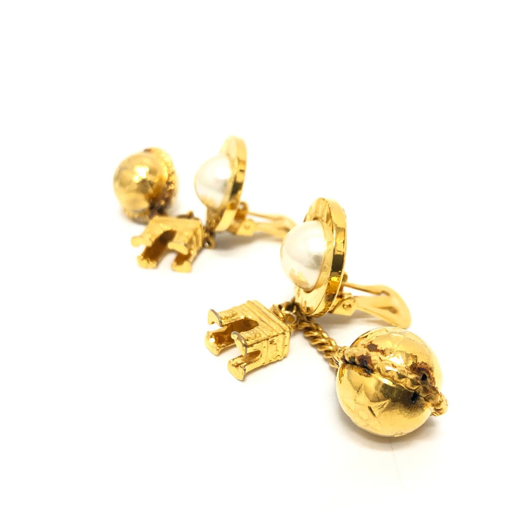 CELINE サークルロゴ フェイクパール 凱旋門 イヤリング アクセサリー イヤリング メタル レディース ゴールド - brandshop-reference