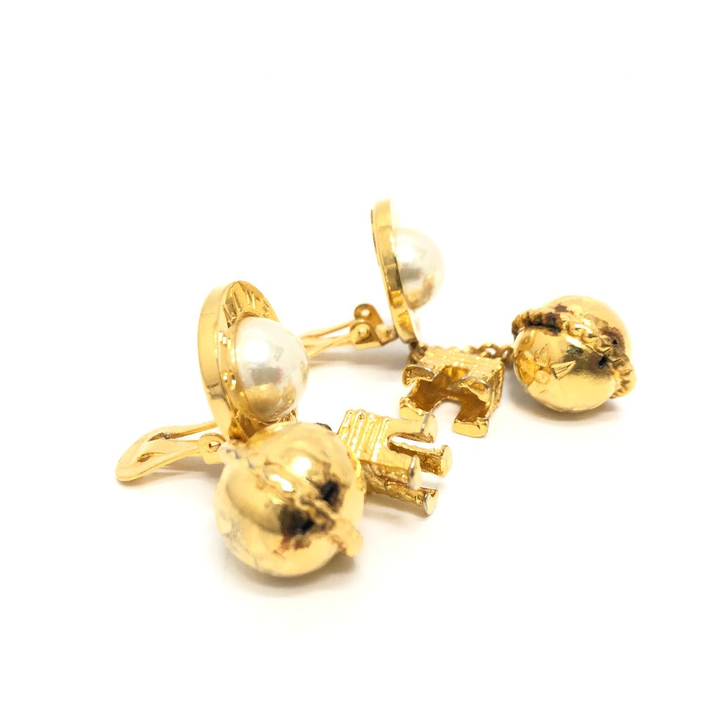 CELINE サークルロゴ フェイクパール 凱旋門 イヤリング アクセサリー イヤリング メタル レディース ゴールド - brandshop-reference