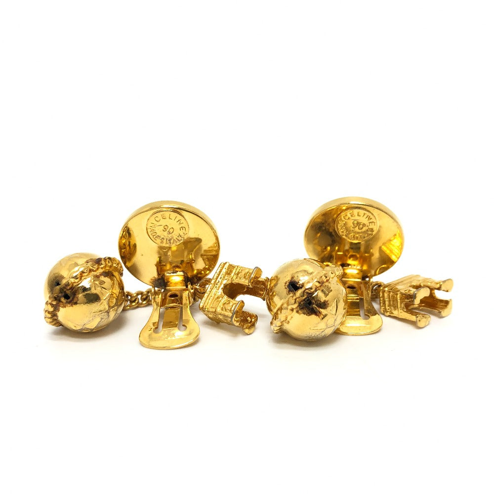 CELINE サークルロゴ フェイクパール 凱旋門 イヤリング アクセサリー イヤリング メタル レディース ゴールド - brandshop-reference