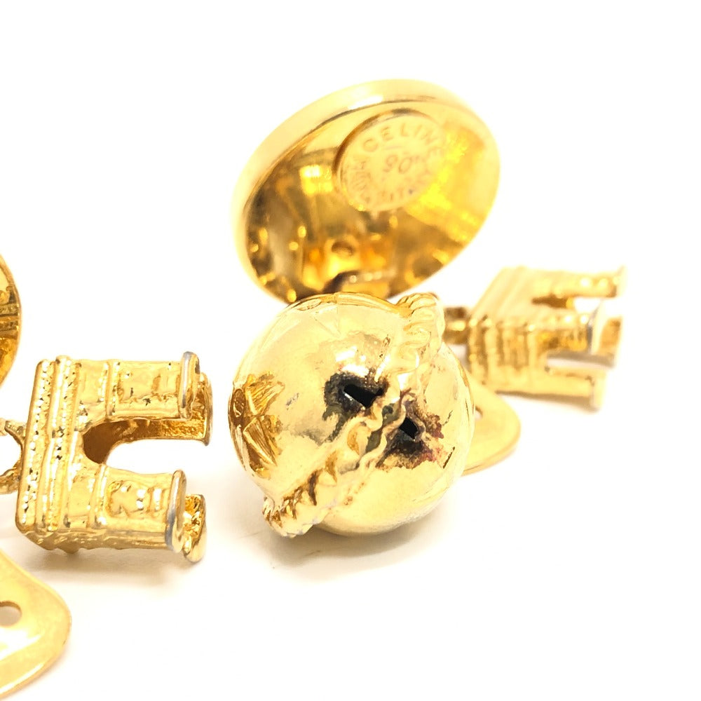 CELINE サークルロゴ フェイクパール 凱旋門 イヤリング アクセサリー イヤリング メタル レディース ゴールド - brandshop-reference