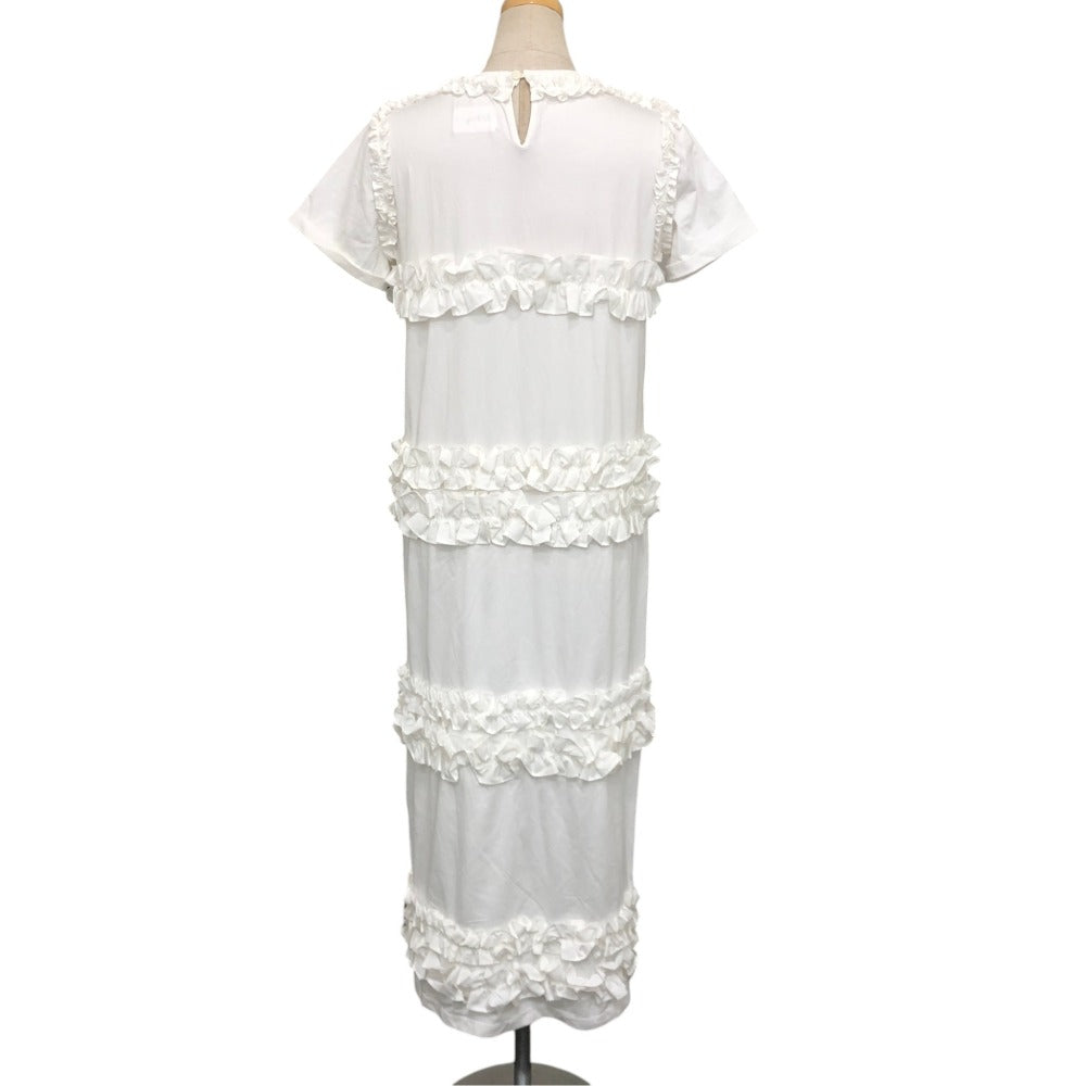 BIBIY. B61-OP158WHF Frill design IRIS RUFFLE DRESS Short-sleeved apparel Dress cotton White Used