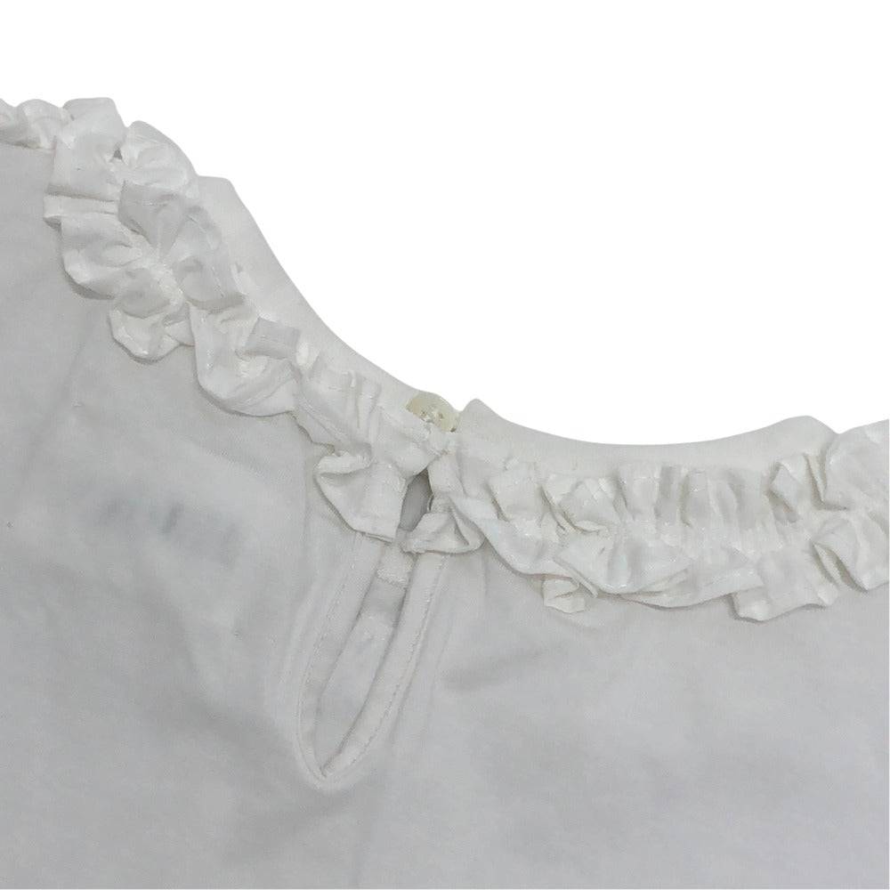 BIBIY. B61-OP158WHF Frill design IRIS RUFFLE DRESS Short-sleeved apparel Dress cotton White Used