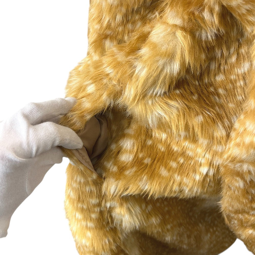 BIBIY. B41-CO019BEF bibiy. MIRIAM FUR COAT Bambi pattern Apparel Faux Fur Long coat polyester Brown Used