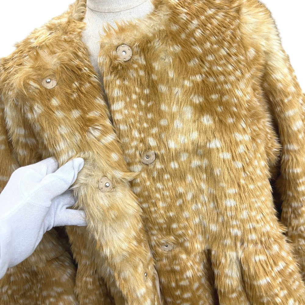 BIBIY. B41-CO019BEF bibiy. MIRIAM FUR COAT Bambi pattern Apparel Faux Fur Long coat polyester Brown Used