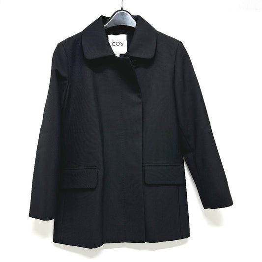 COS Apparel Outerwear Long Sleeve Top Jacket Wool Women's Black