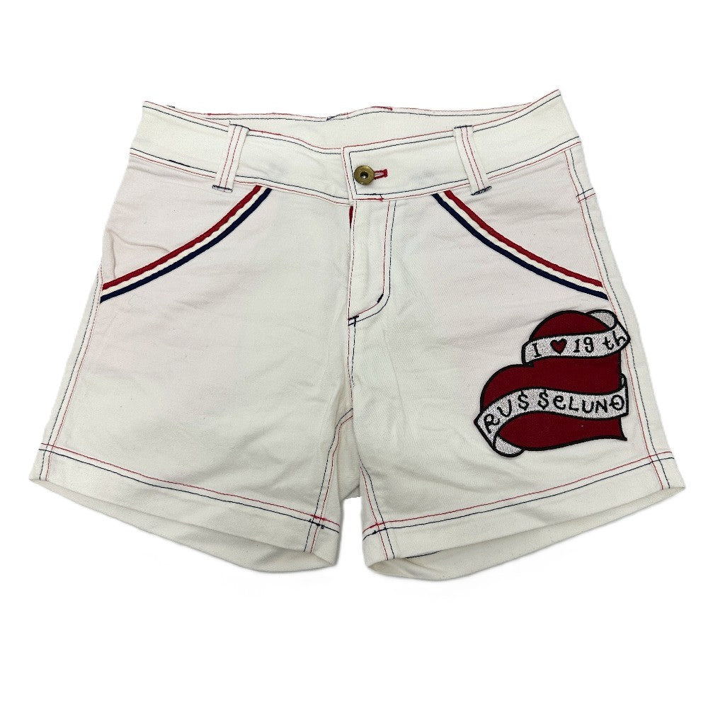 MARK&LONA Heart logo embroidery Apparel Golf Wear Shorts cotton White Used