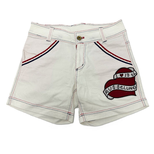 MARK&LONA Heart logo embroidery Apparel Golf Wear Shorts cotton White Used