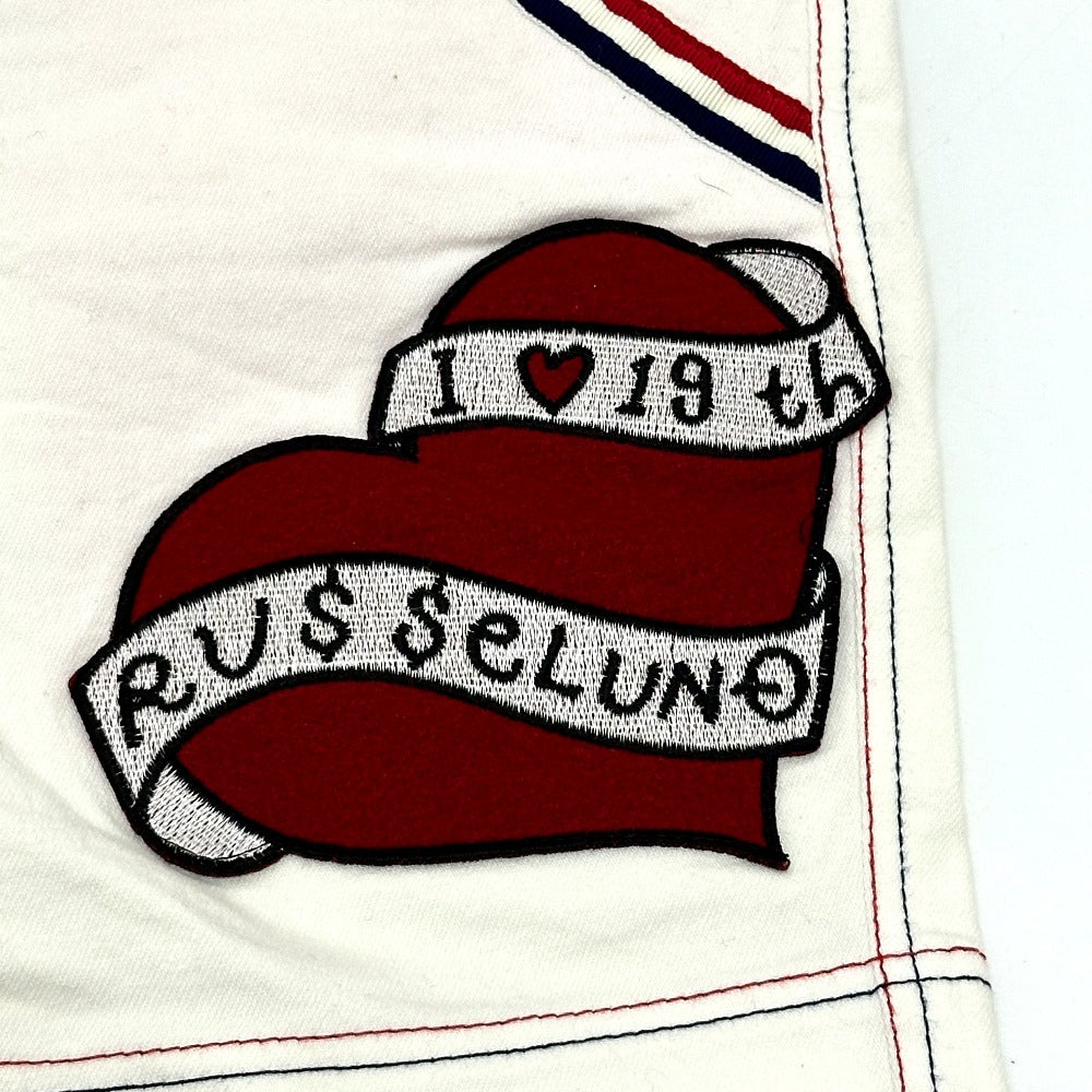 MARK&LONA Heart logo embroidery Apparel Golf Wear Shorts cotton White Used