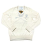 MARK&LONA V-neck skull Apparel, golf wear, knit tops, rhinestones, leopard print. sweater acrylic White Used