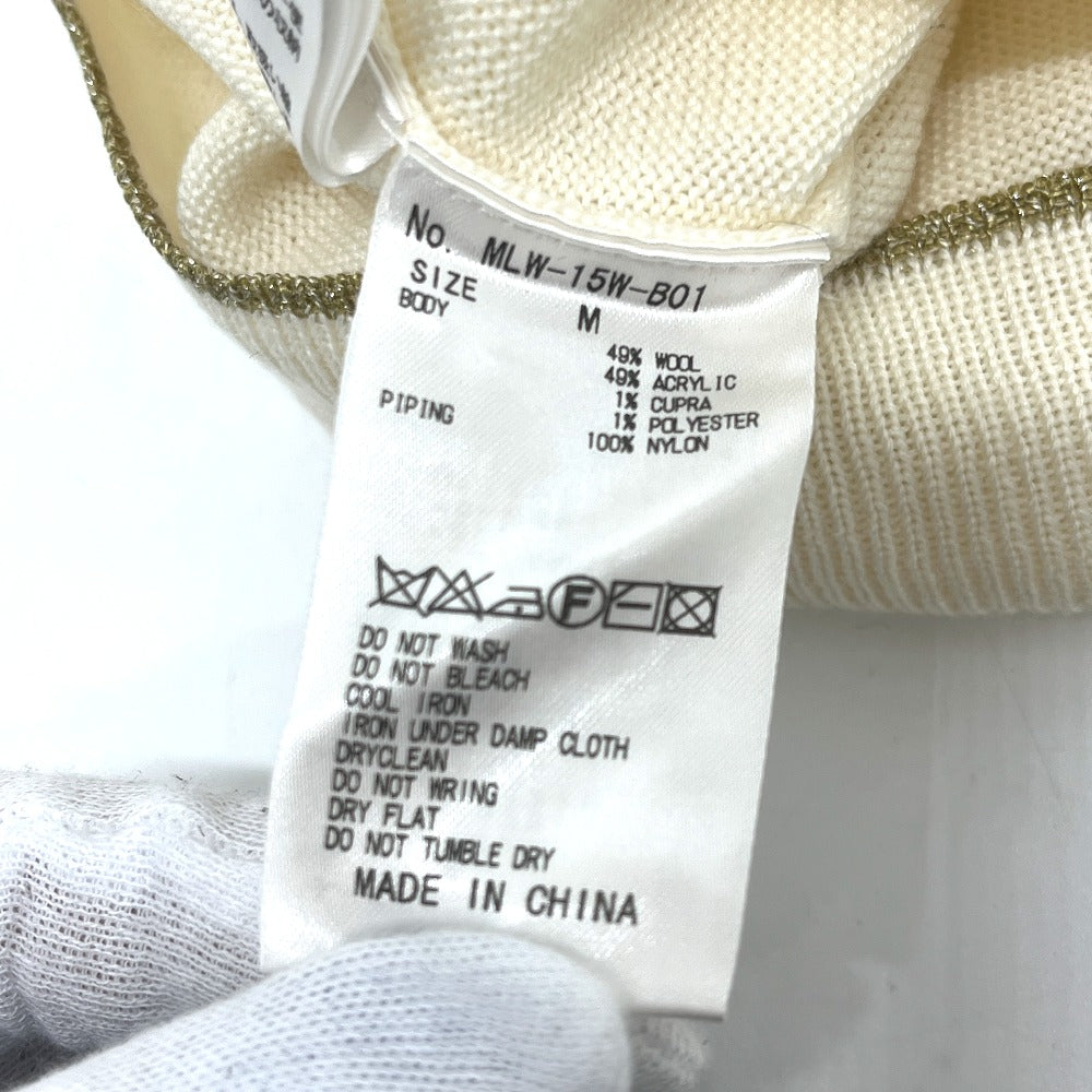 MARK&LONA V-neck skull Apparel, golf wear, knit tops, rhinestones, leopard print. sweater acrylic White Used