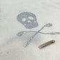 MARK&LONA V-neck skull Apparel, golf wear, knit tops, rhinestones, leopard print. sweater acrylic White Used