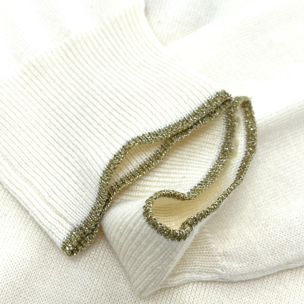MARK&LONA V-neck skull Apparel, golf wear, knit tops, rhinestones, leopard print. sweater acrylic White Used