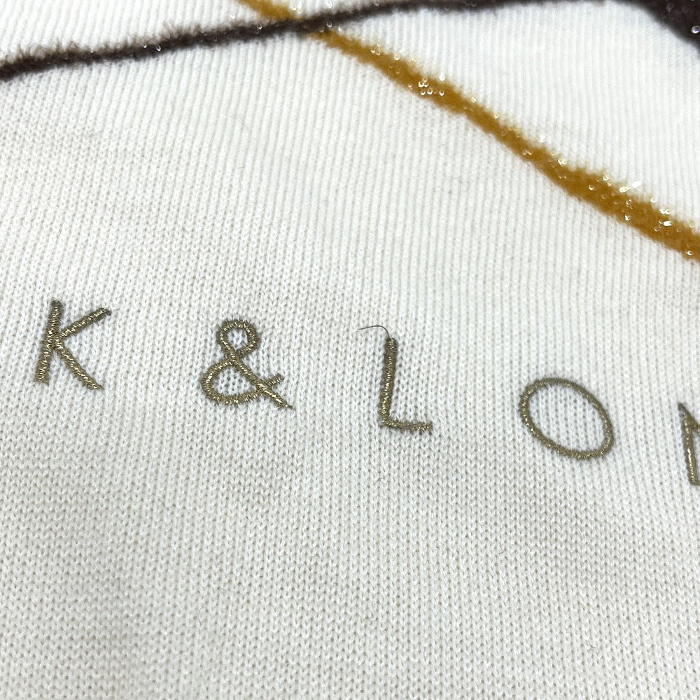 MARK&LONA V-neck skull Apparel, golf wear, knit tops, rhinestones, leopard print. sweater acrylic White Used